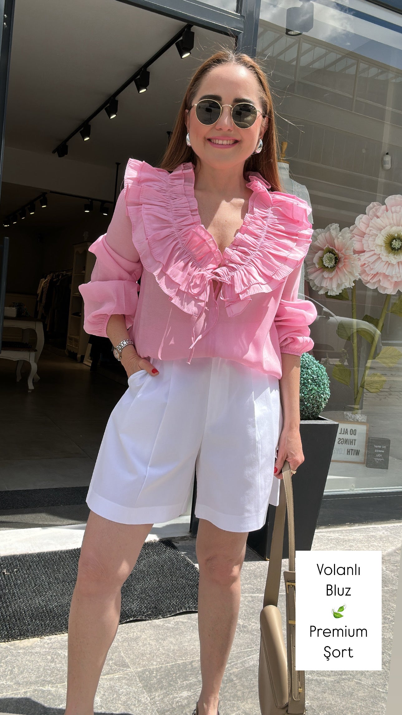 Premium poplin şort
