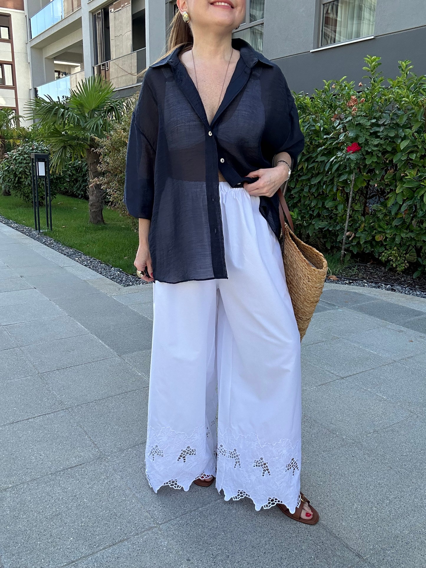 Bianca dantel pantolon