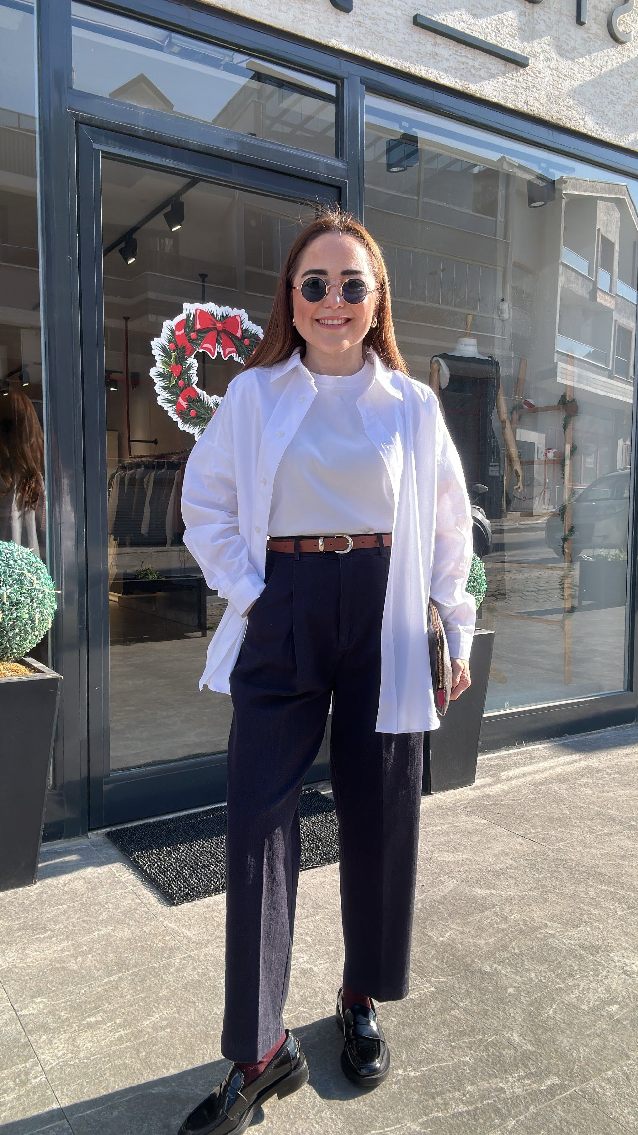 Oversize poplin gömlek