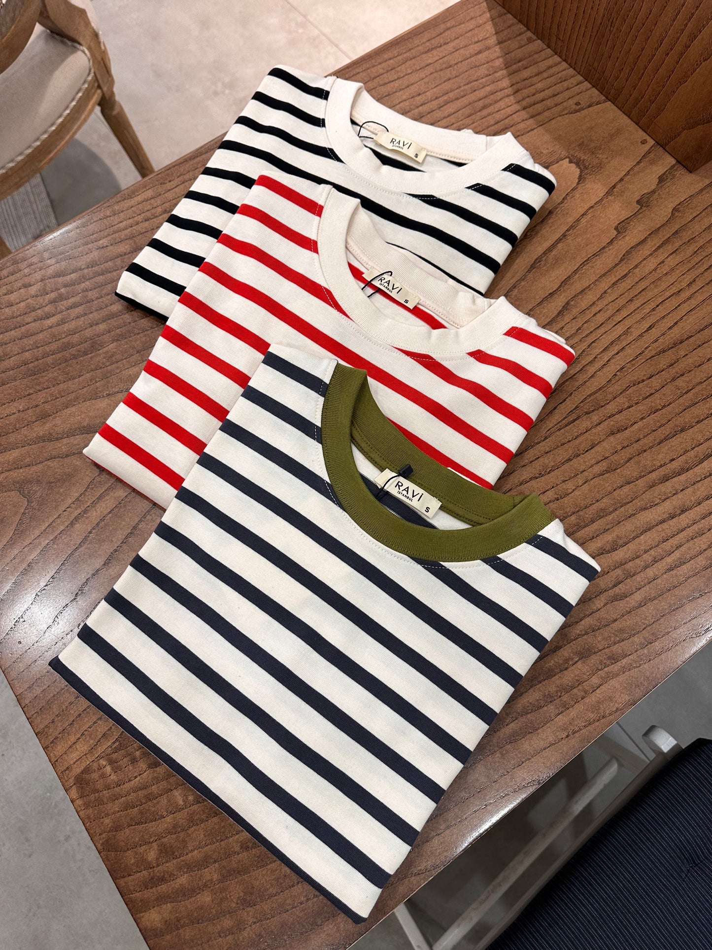 Premium çizgili sweat