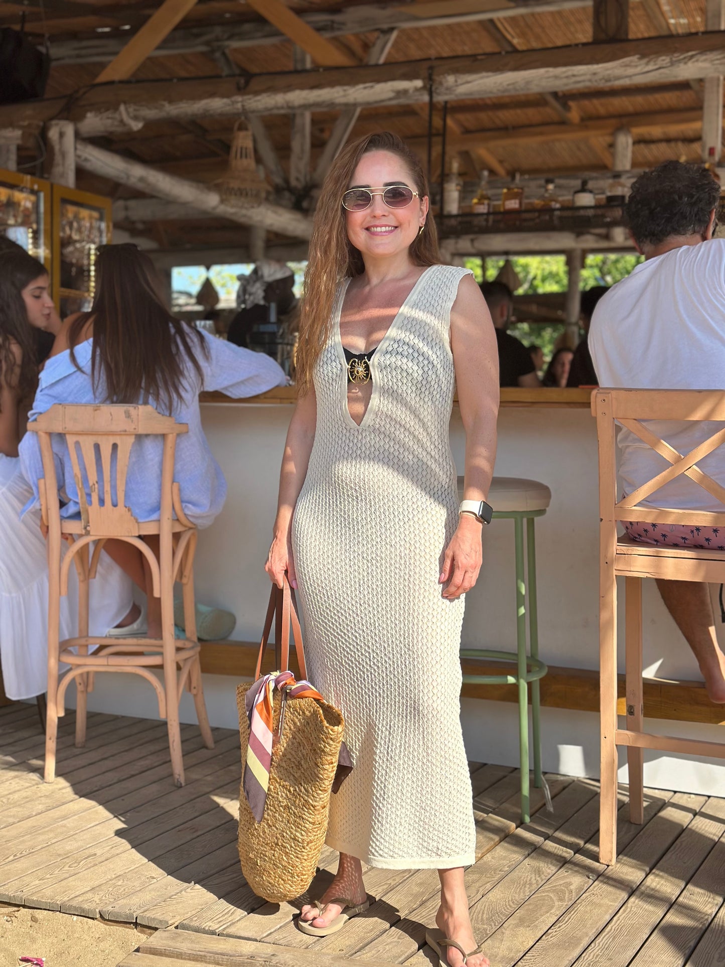 Tokalı triko pareo