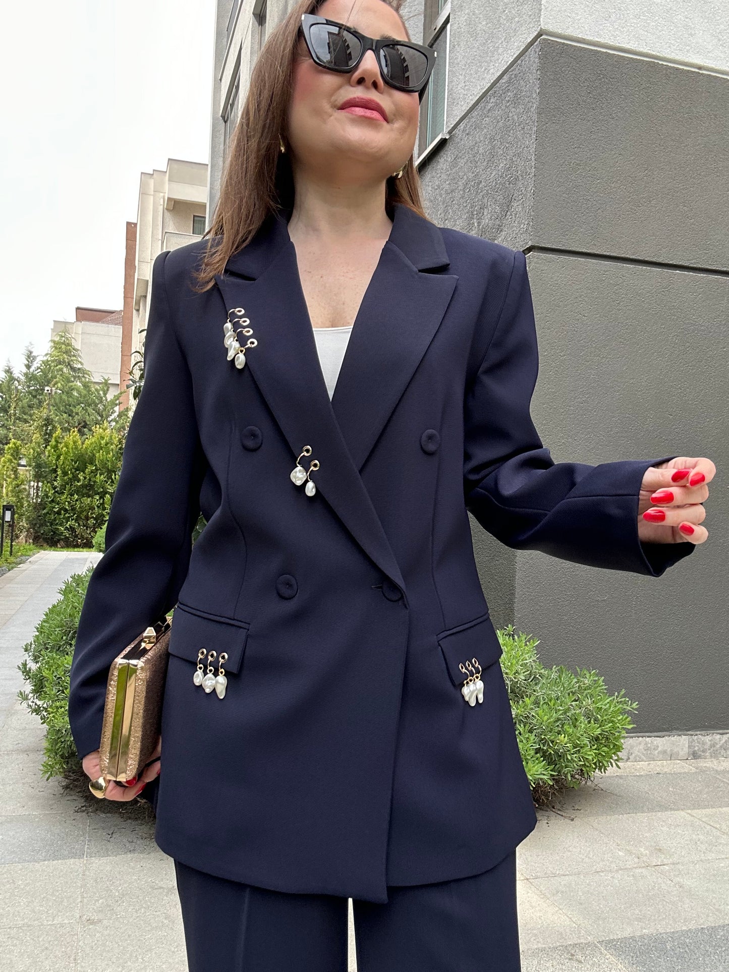 Marka muadil premium incili blazer