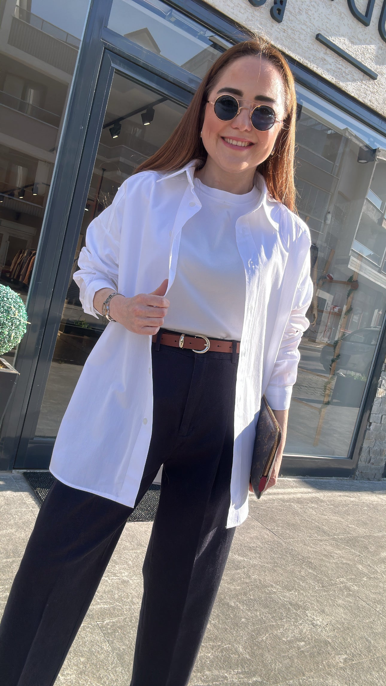 Oversize poplin gömlek