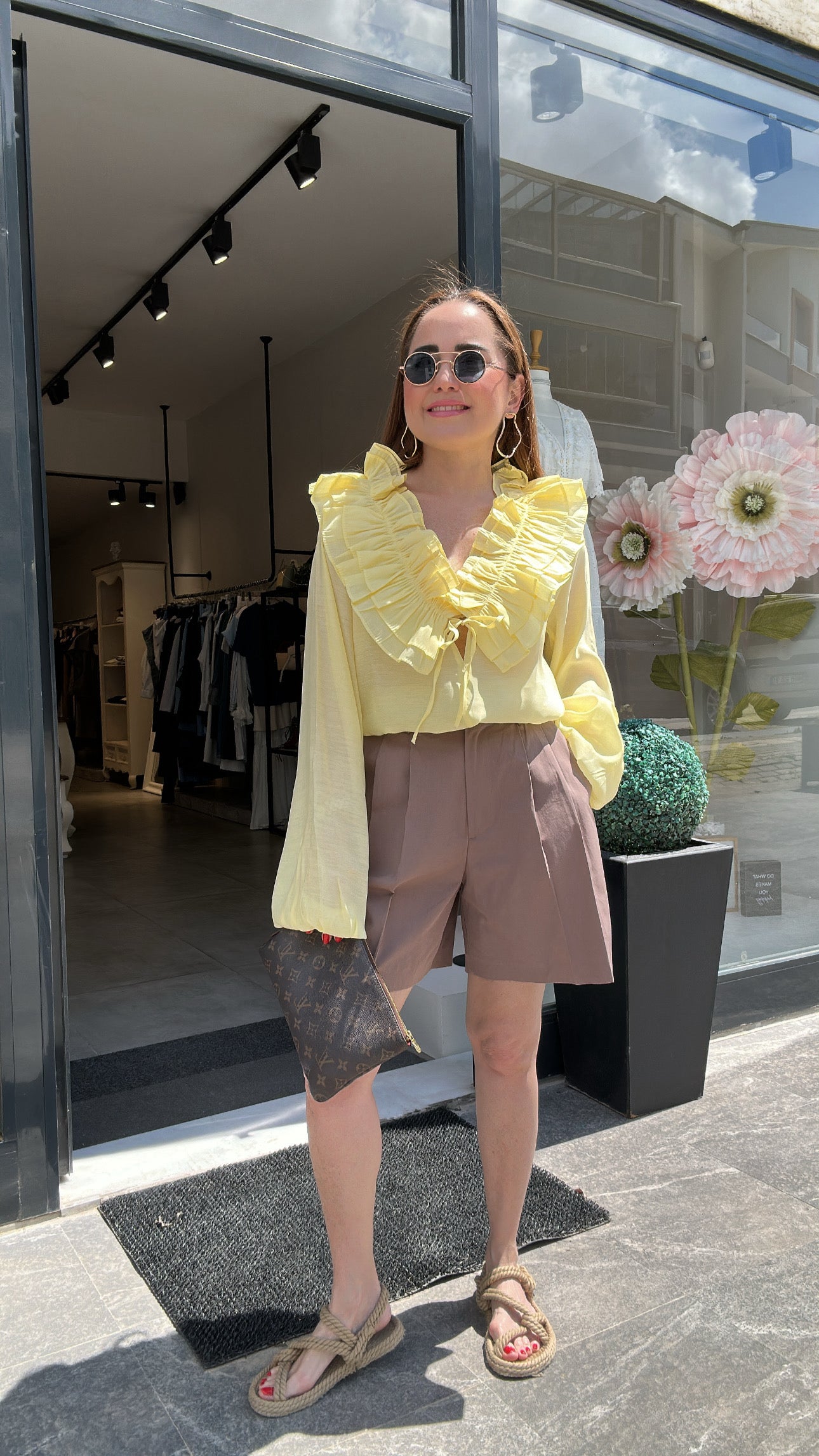 Premium poplin şort
