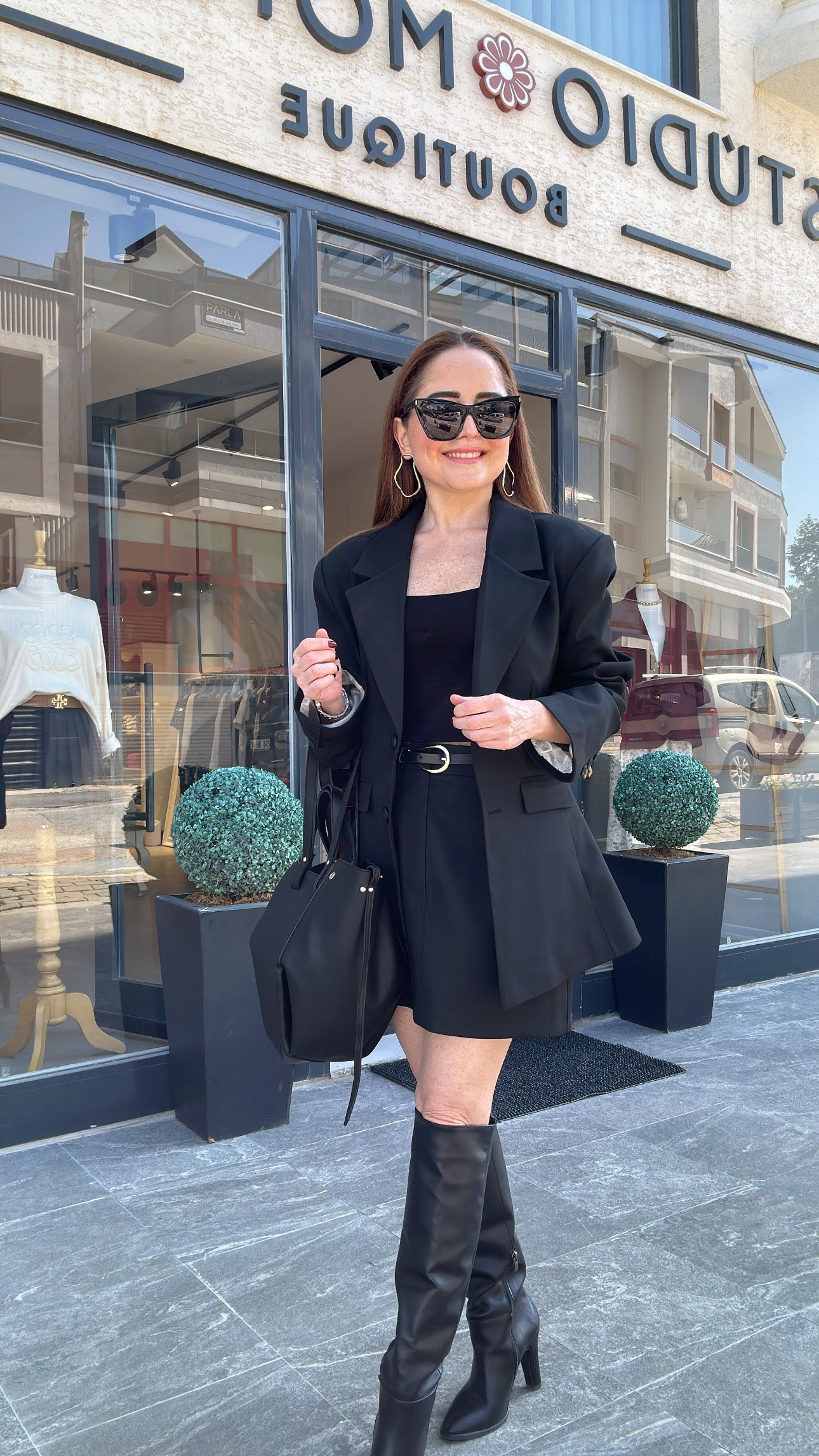 Premium bele oturmalı blazer
