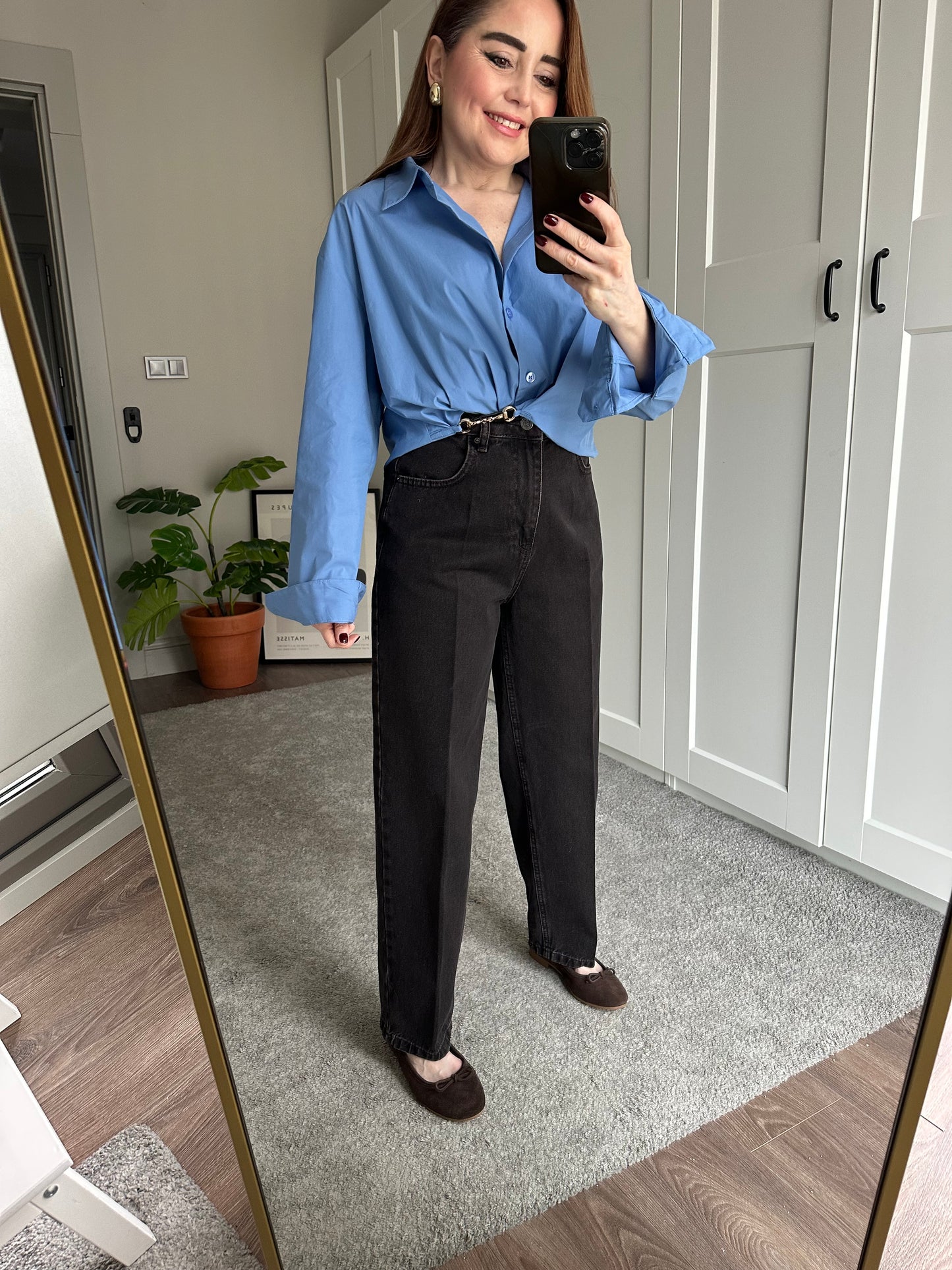 Ön ütülü havuç jean pantolon