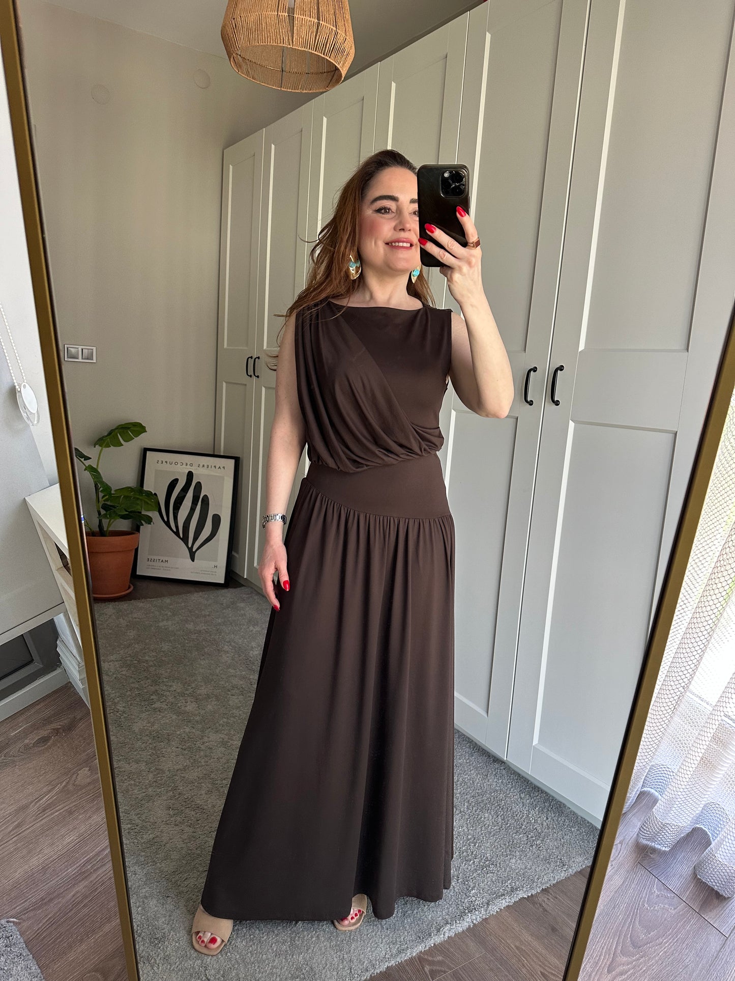 Marka muadil drapeli elbise