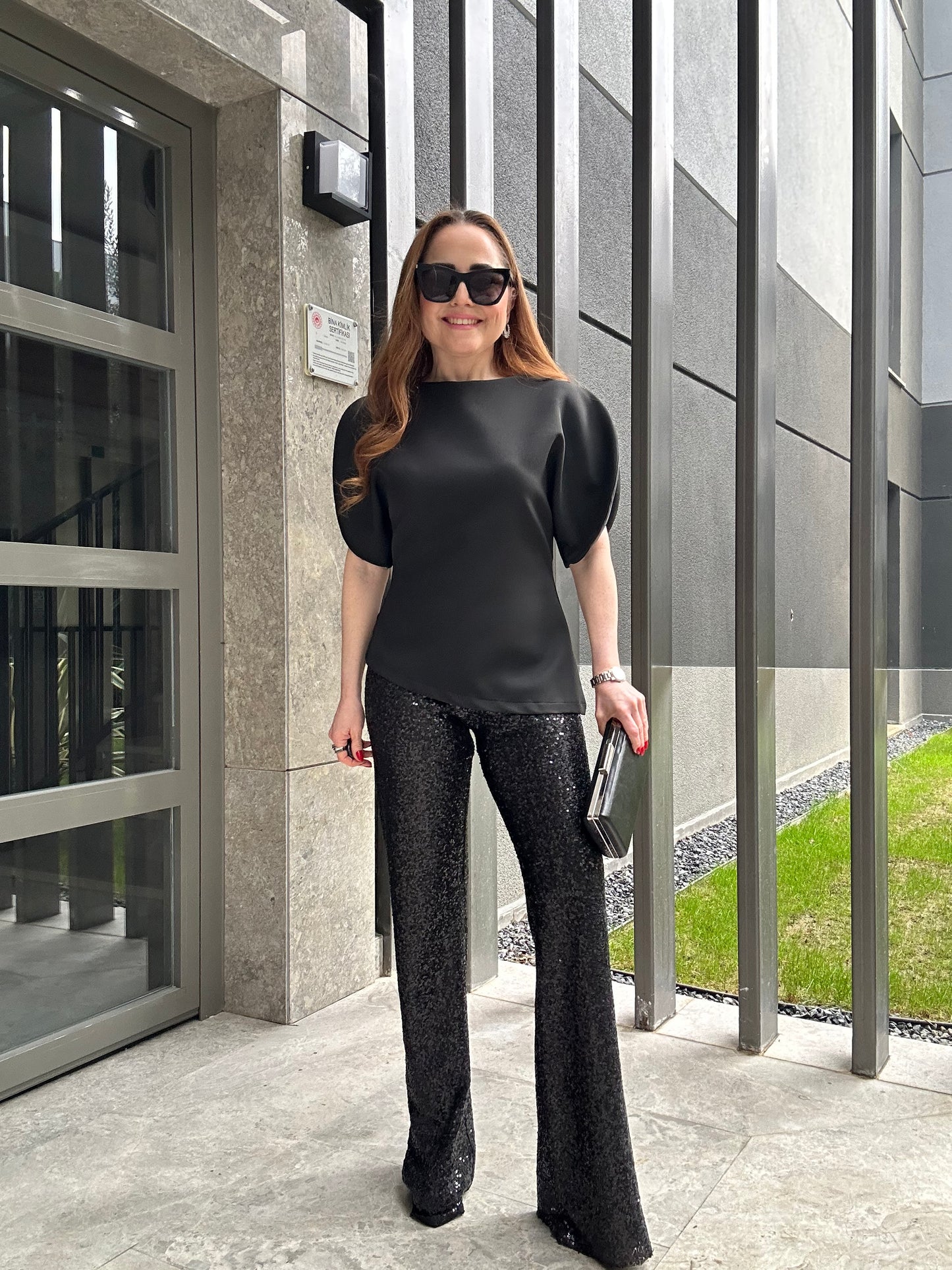 Tasarım karpuz kol bluz