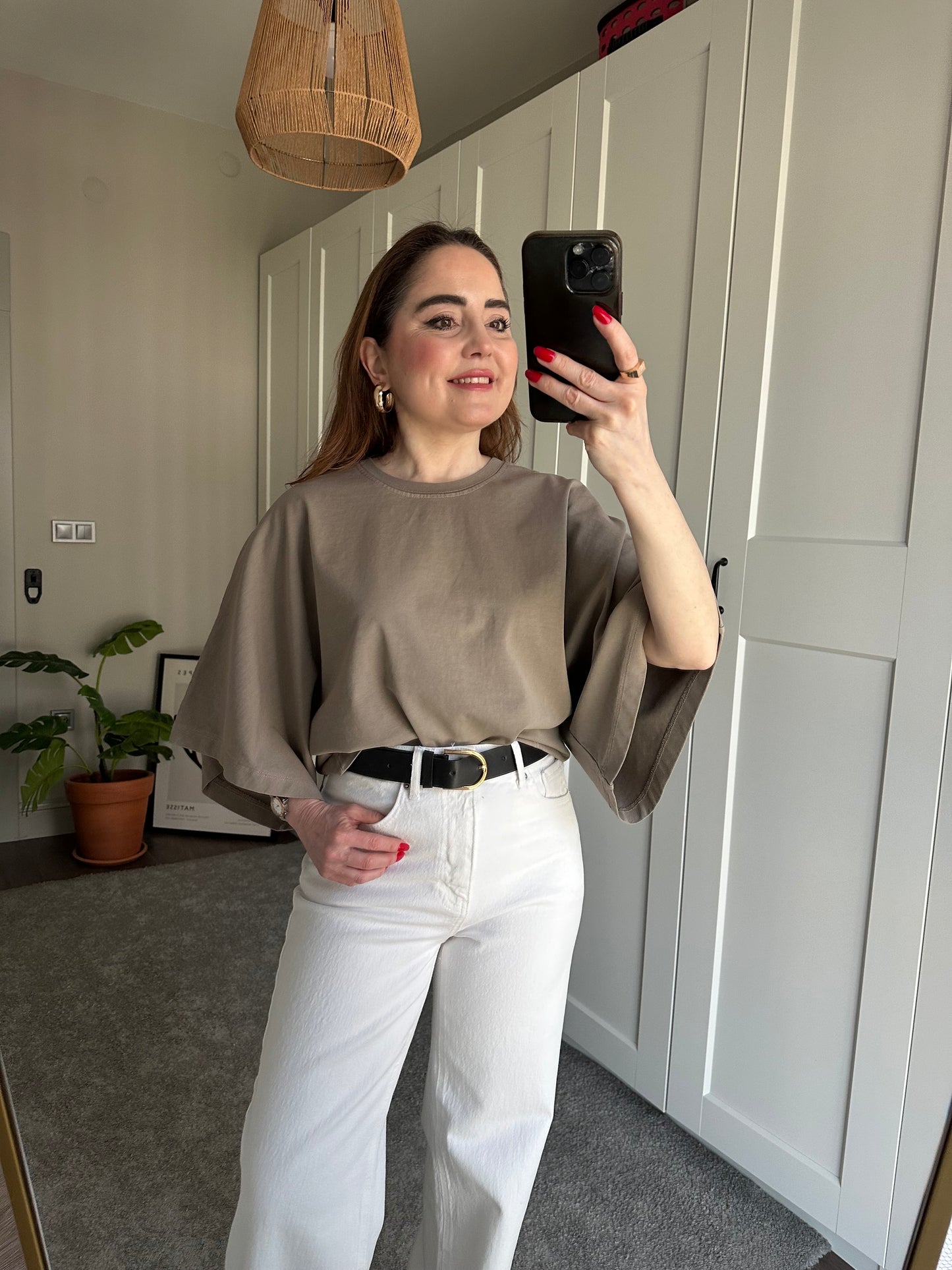 Straight fit kemerli jean (Kemer dahildir )