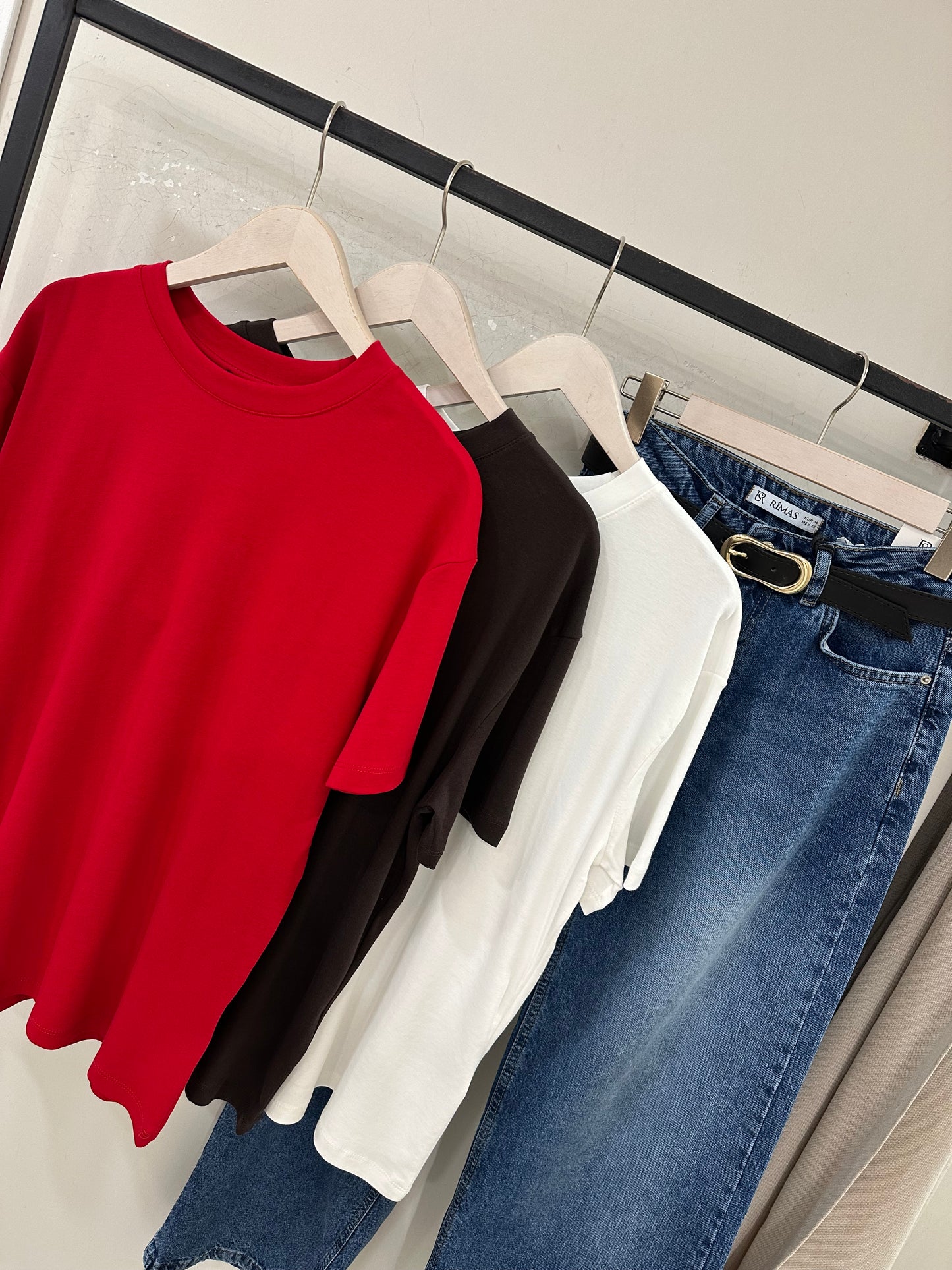 Ekstra oversize pamuklu massi. Tişört