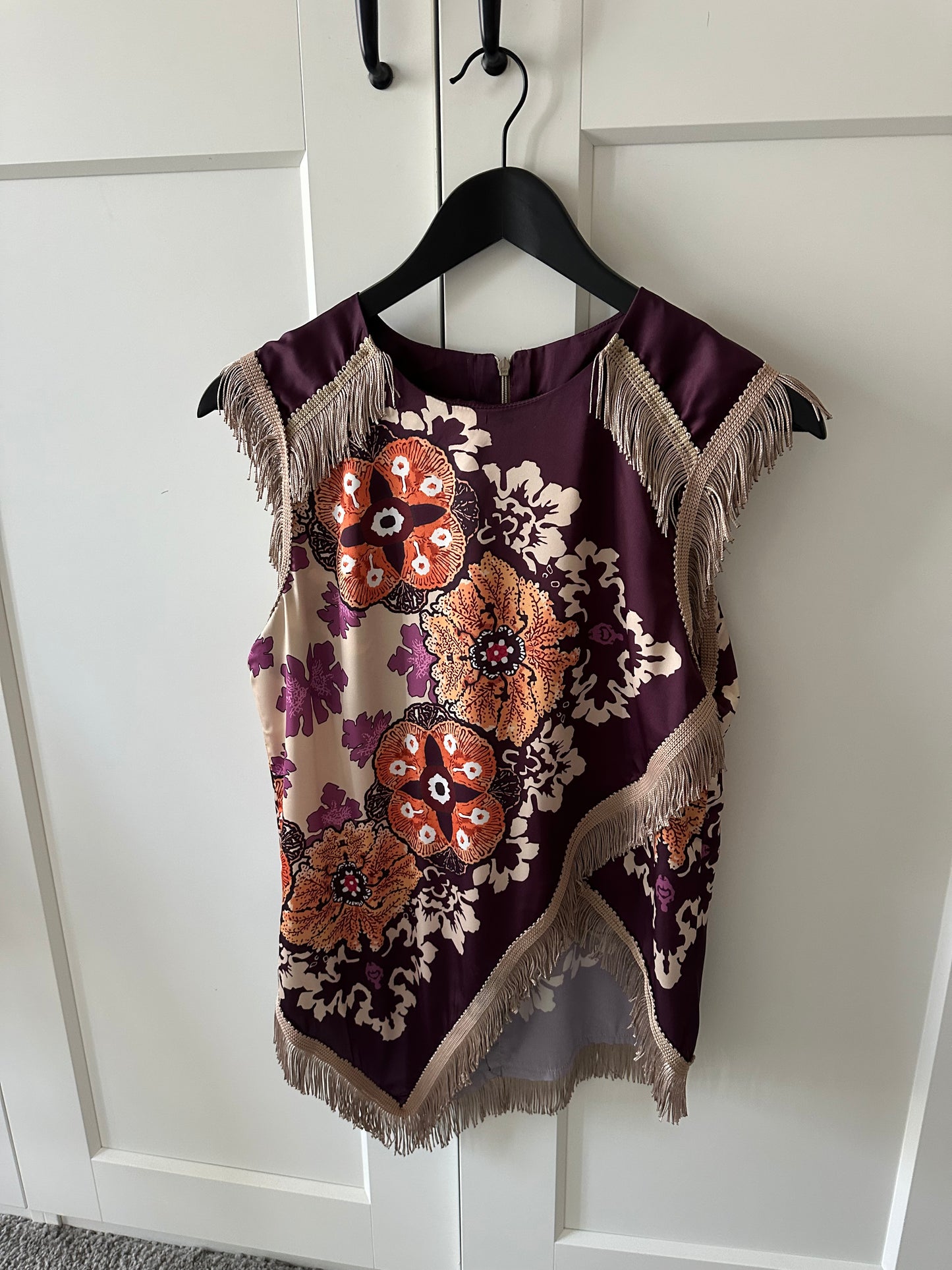 Boho saten bluz