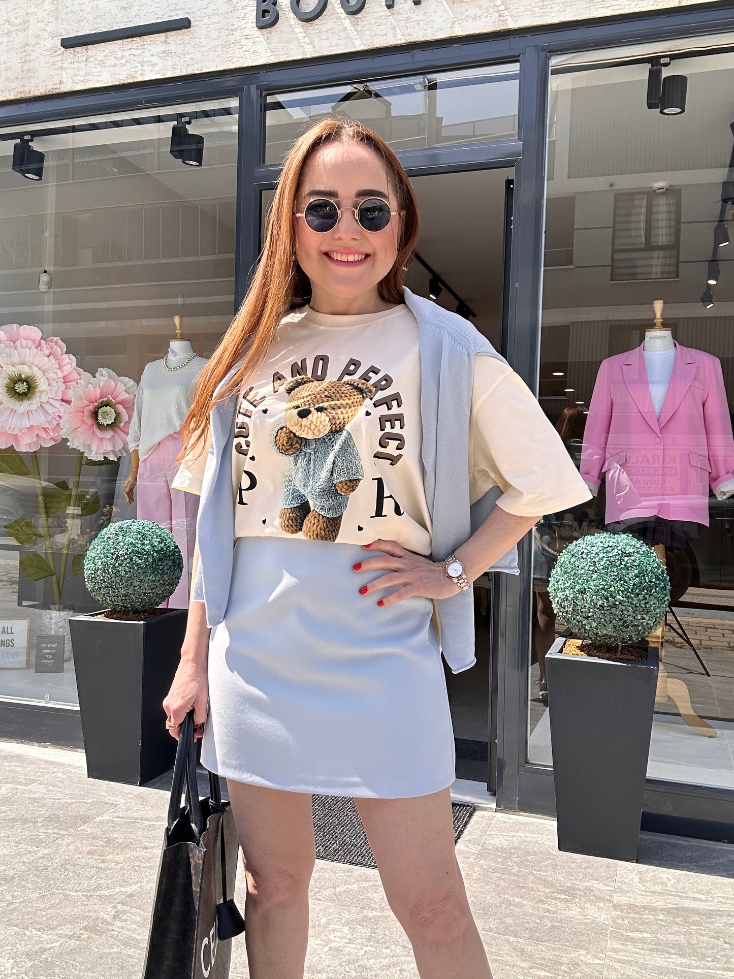 Ayıcık baskılı tişört