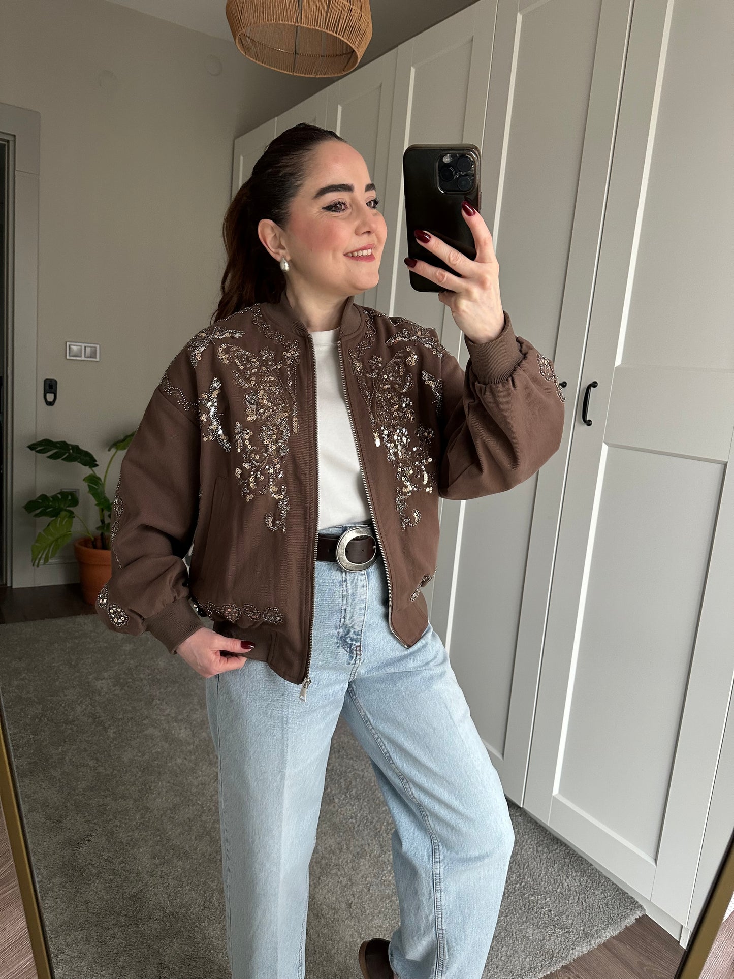 Premium işli bomber ceket