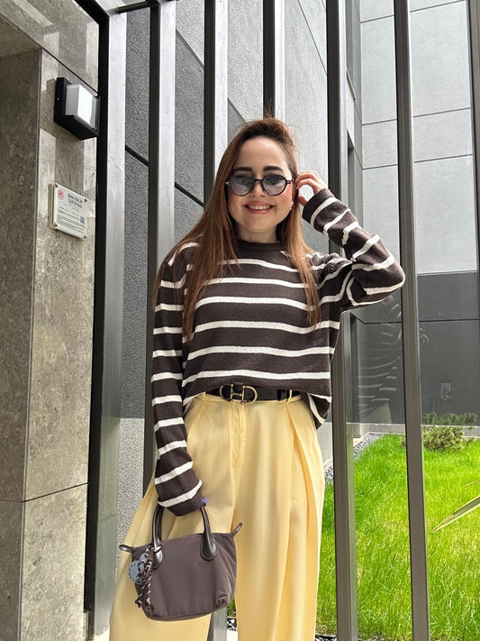 Çizgili mevsimlik triko