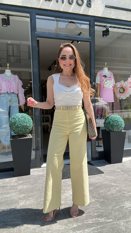 Kısa paça flare jean