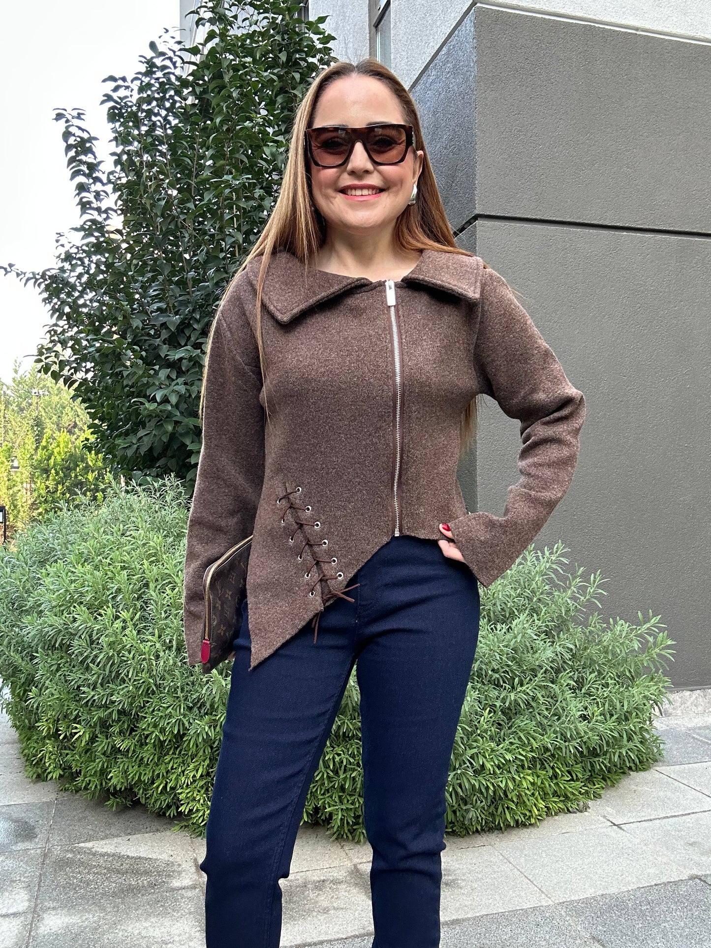 Premium tasarım triko ceket