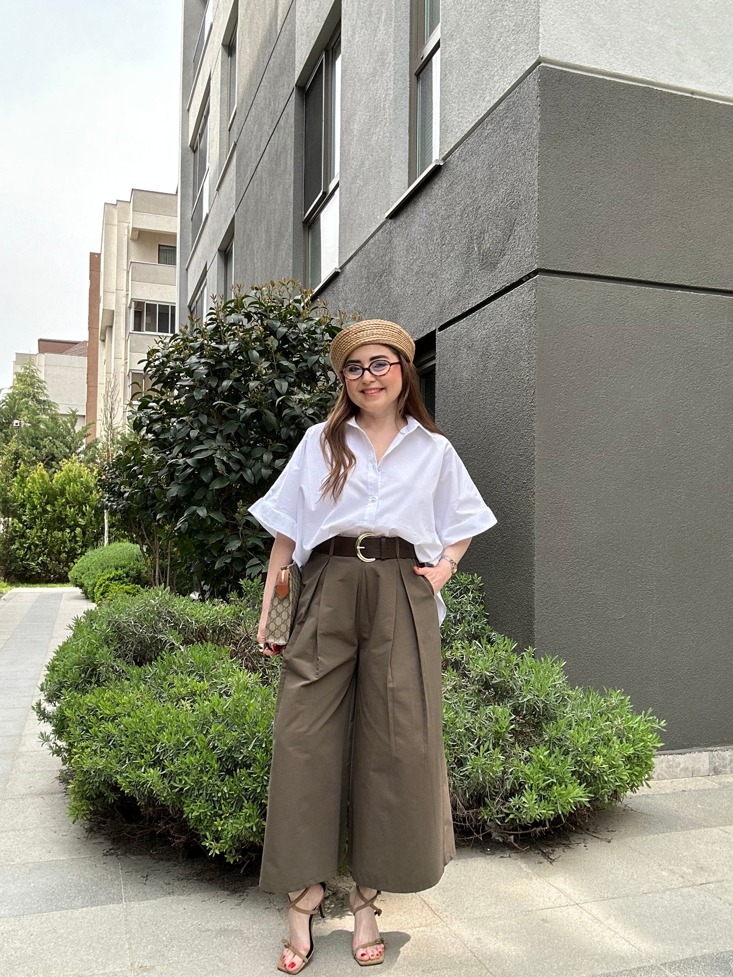 Premium kemerli pantolon etek