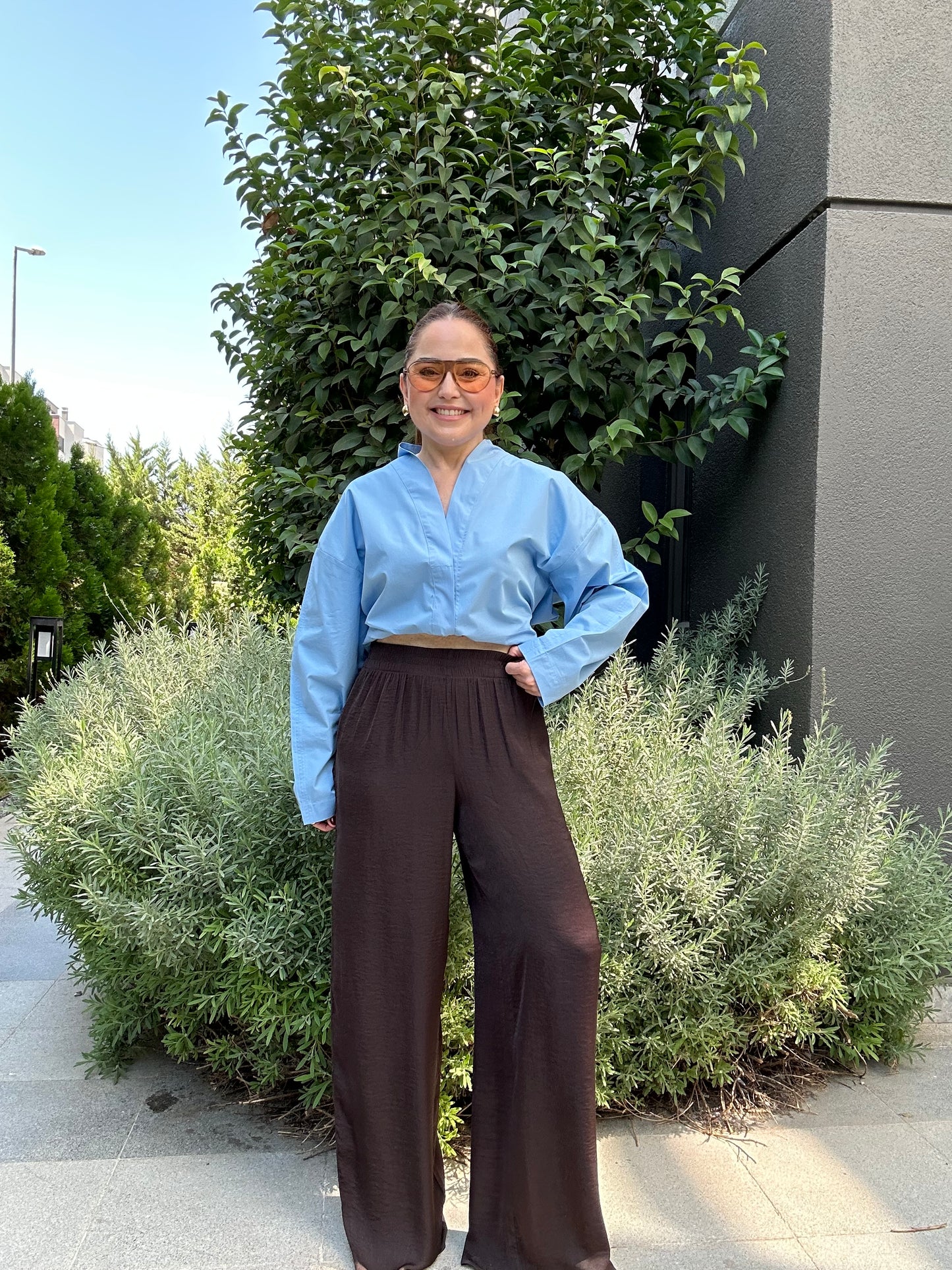 Lilian saten pantolon