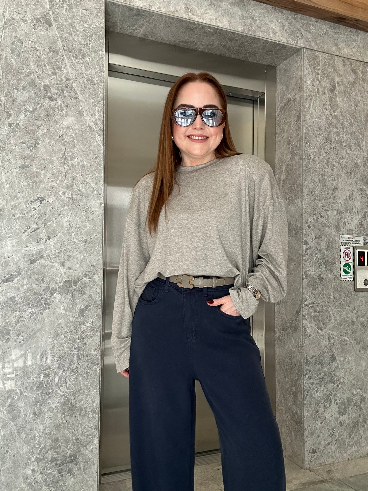 Luna tensel denim pantolon