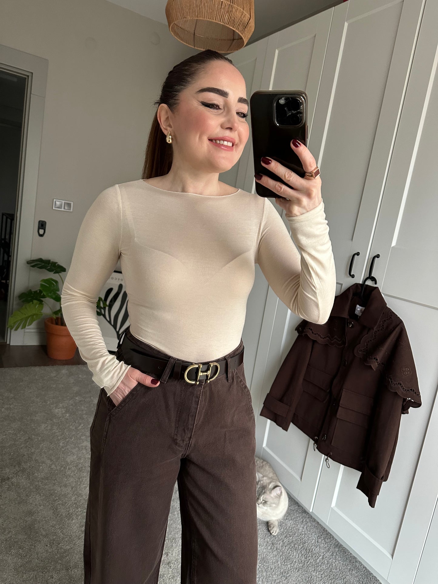 Kaşmir karışımlı transparan bluz ( Dilvin Marka )