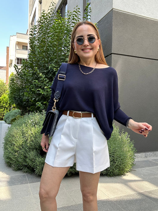 Kol detaylı basic triko