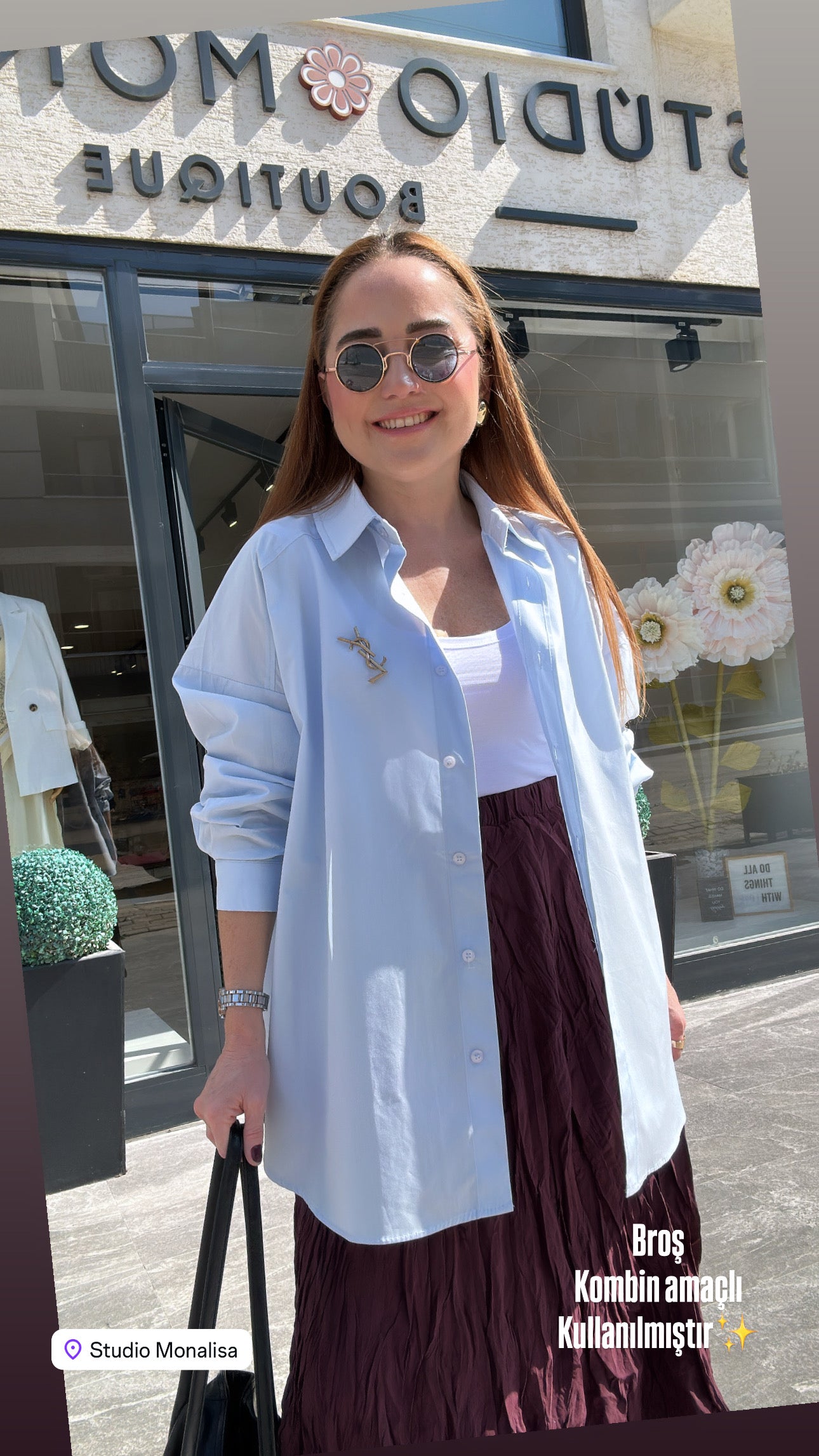 Oversize poplin gömlek