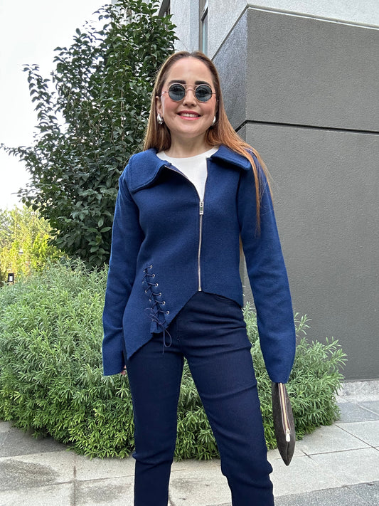 Premium tasarım triko ceket