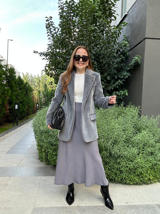 Lastikli mat kumaş etek