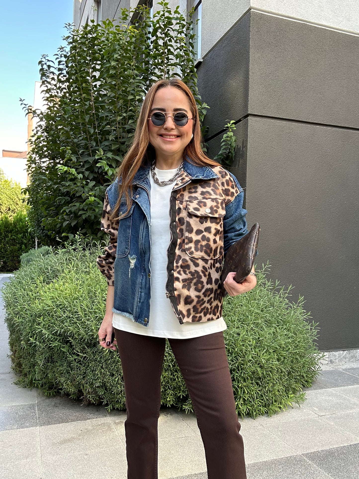 Tasarım leopar ceket