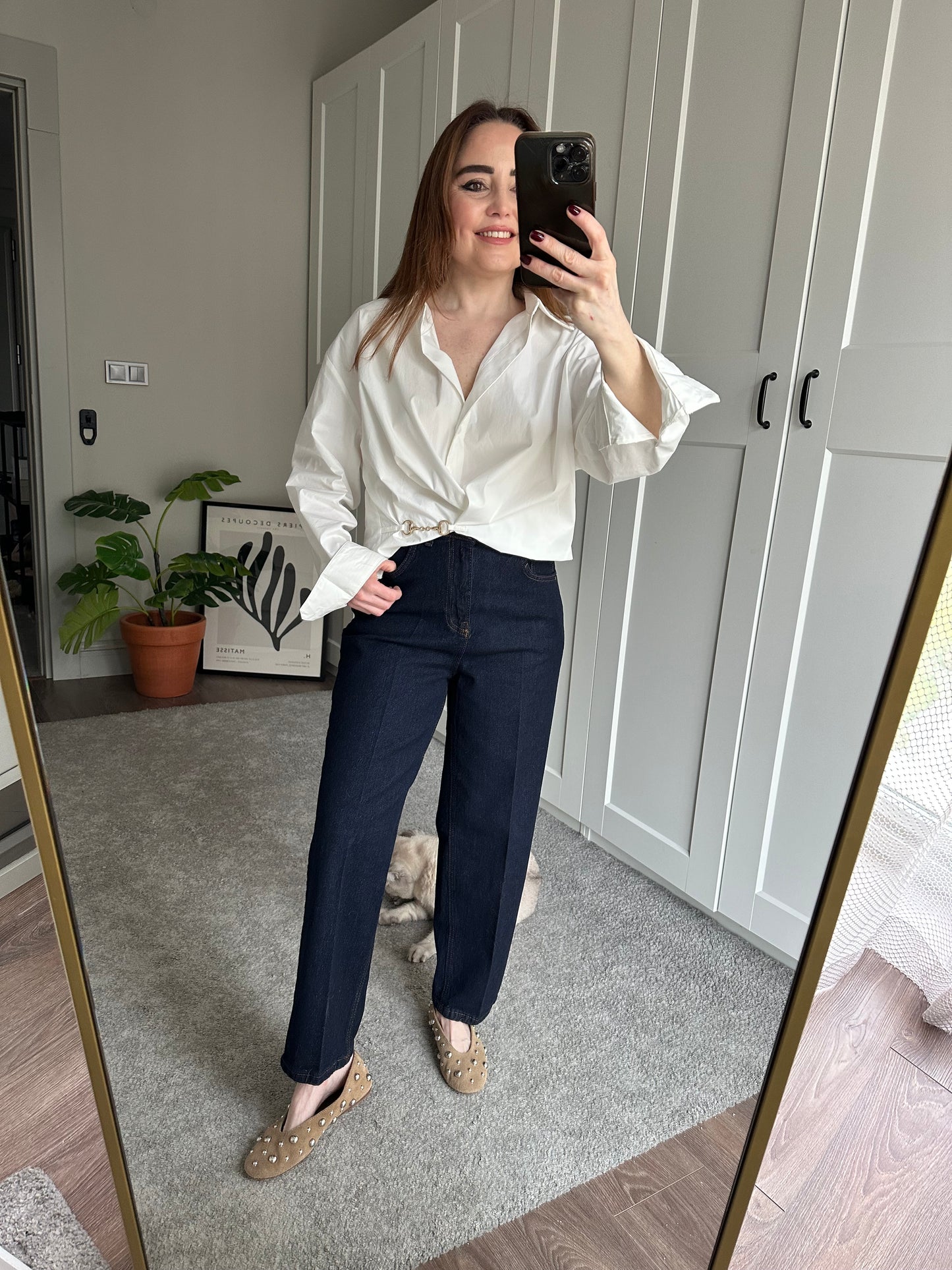 Ön ütülü havuç jean pantolon