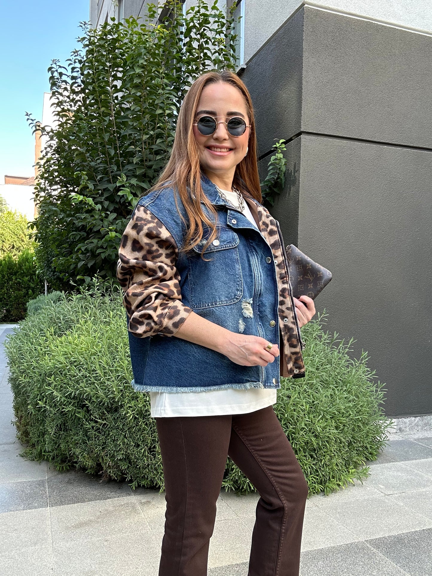 Tasarım leopar ceket