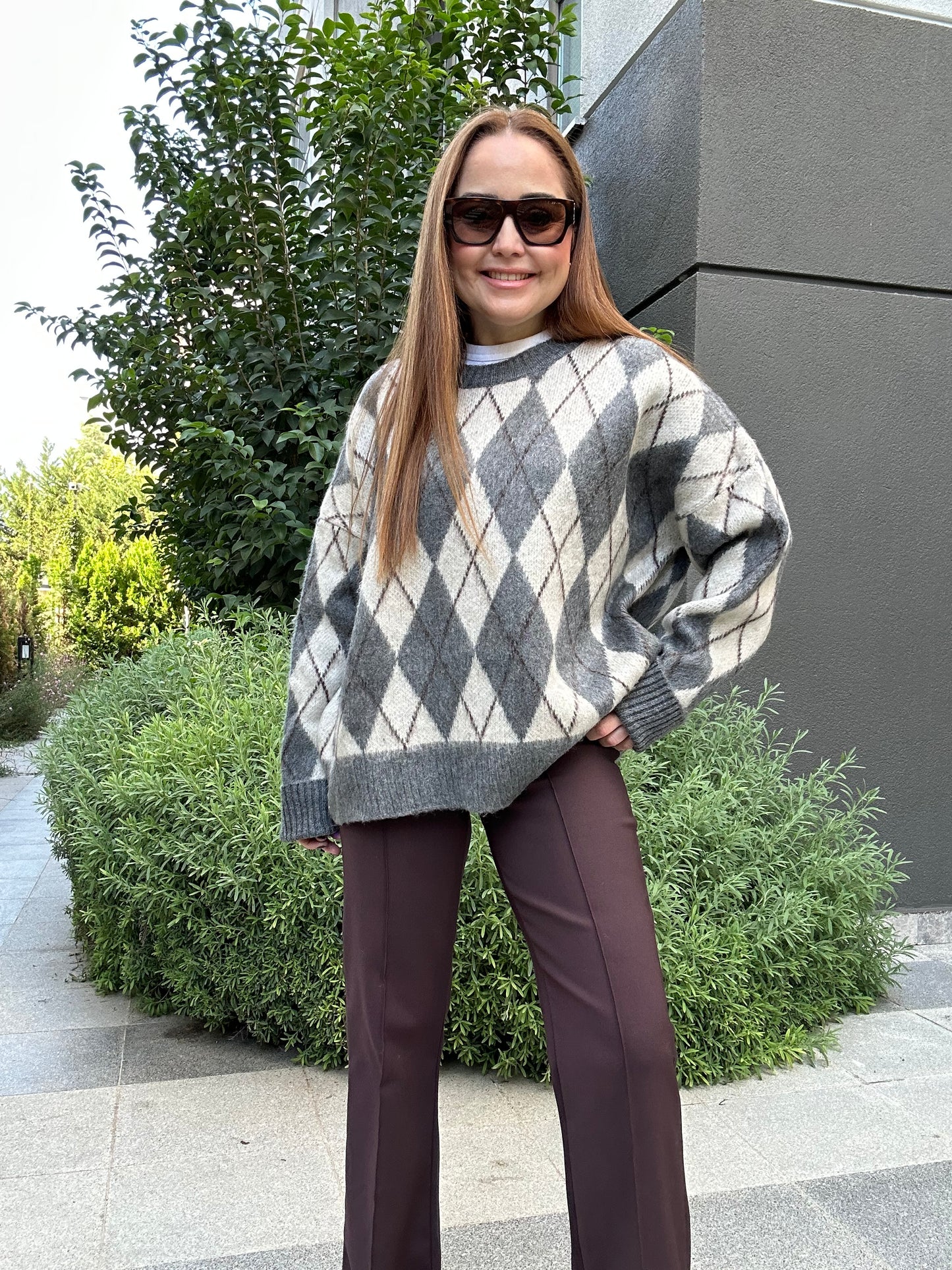 Premium kalın baklava kazak