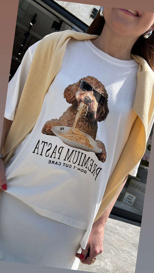 Poodle baskı tişört