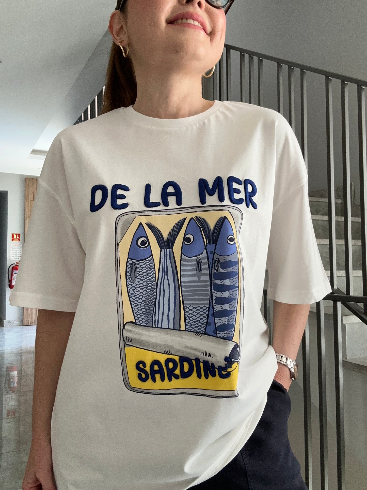 De la mer nakışlı tişört