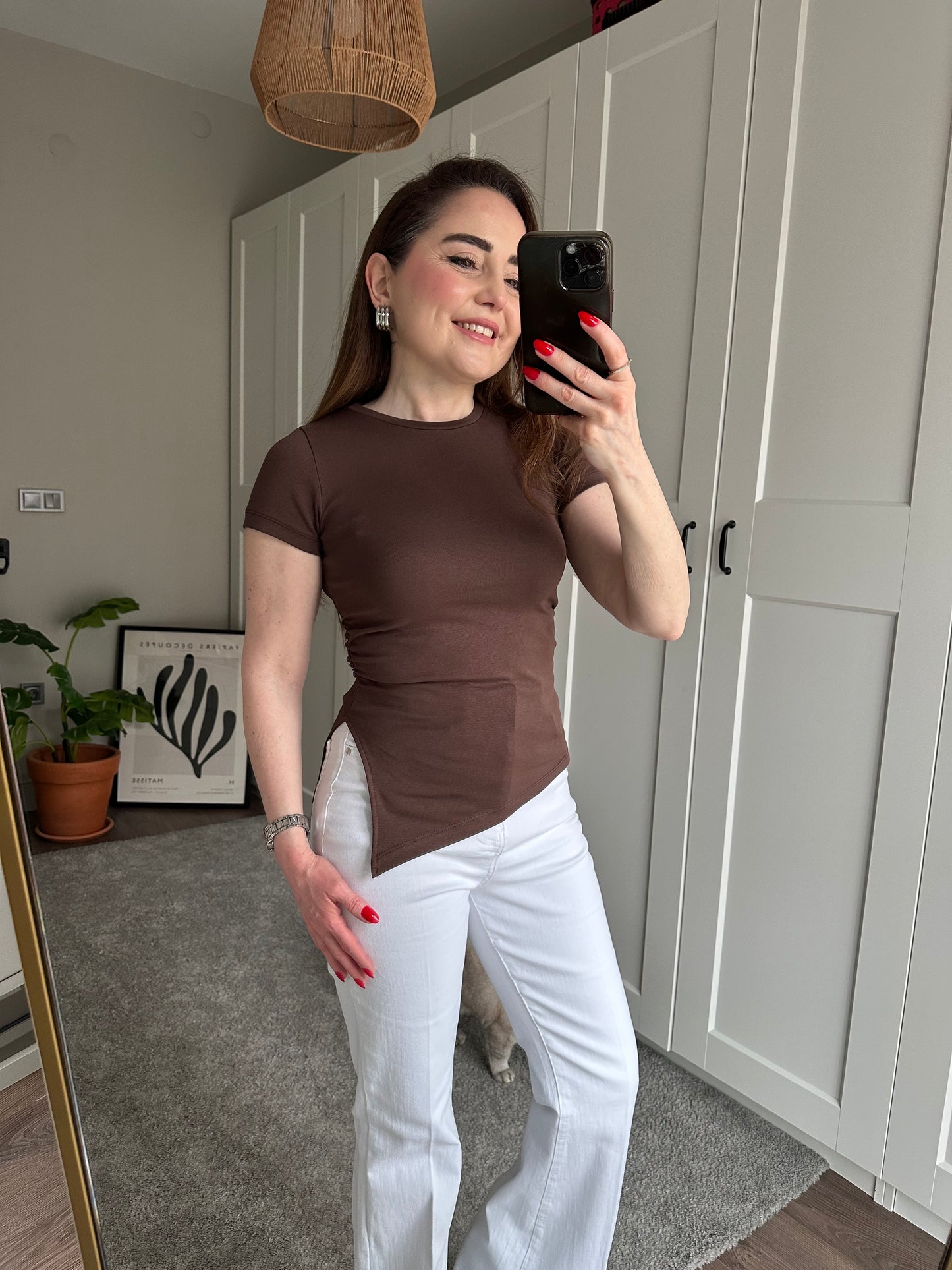 Asimetrik likralı yumuşak dokulu body