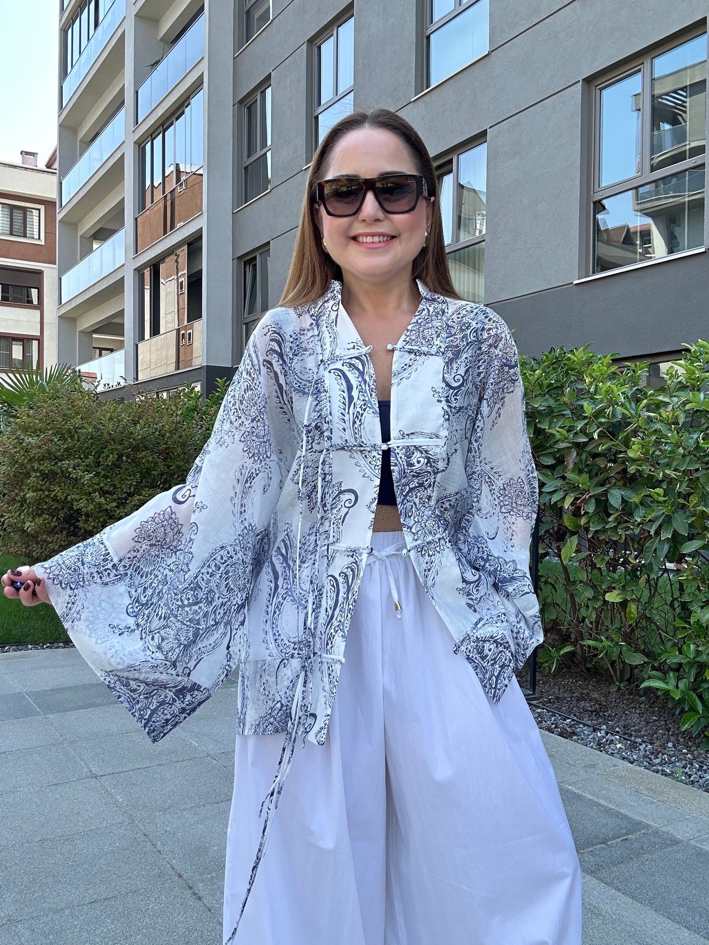 Şal desen vual kimono