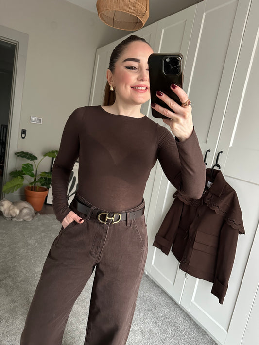 Kaşmir karışımlı transparan bluz ( Dilvin Marka )