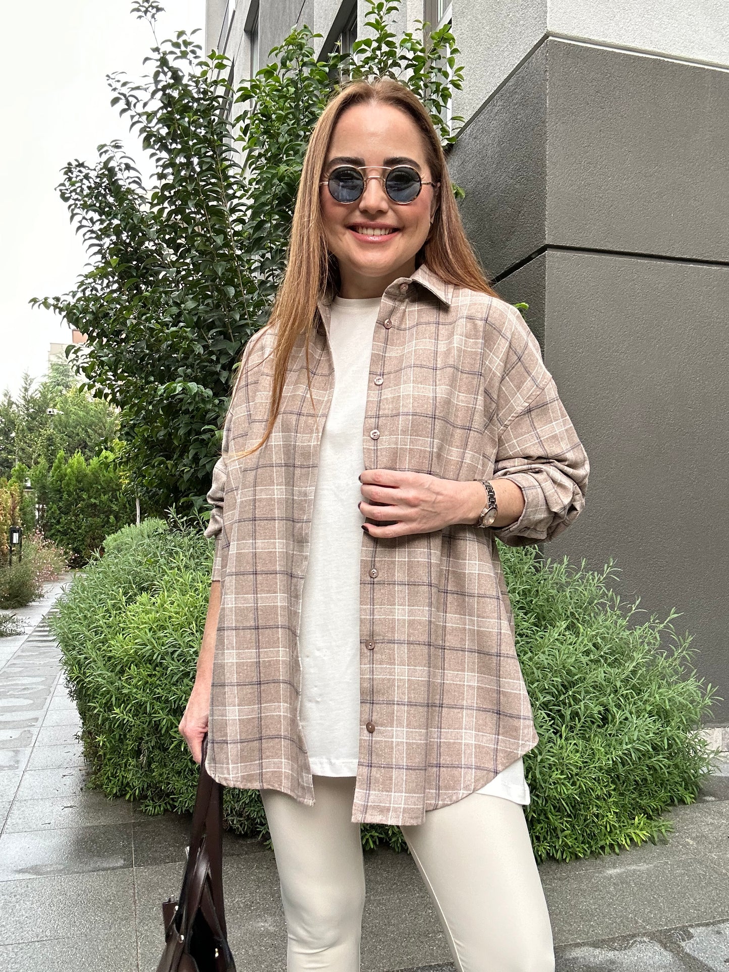 Oversize oduncu gömlek