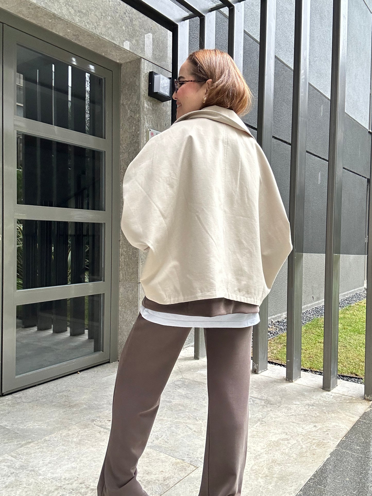 Premium ekose astarlı trençkot