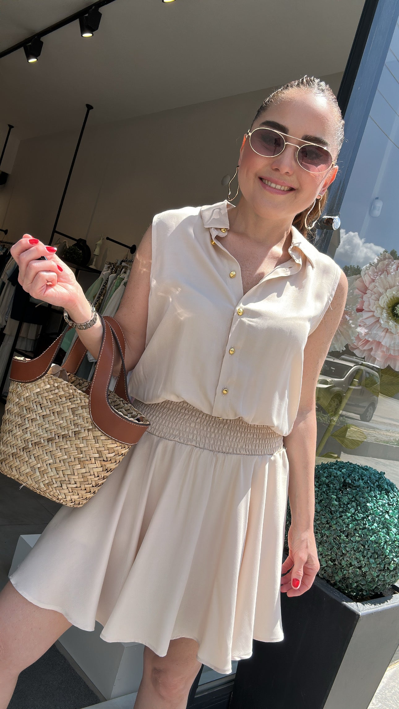 Tiril Saten Elbise