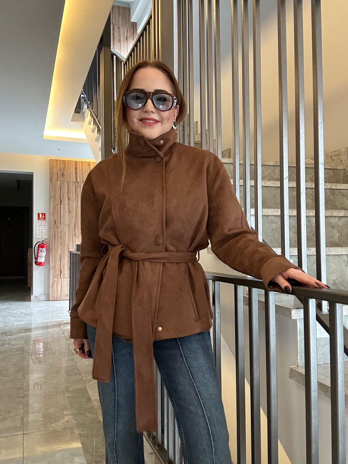 Mocca süet ceket