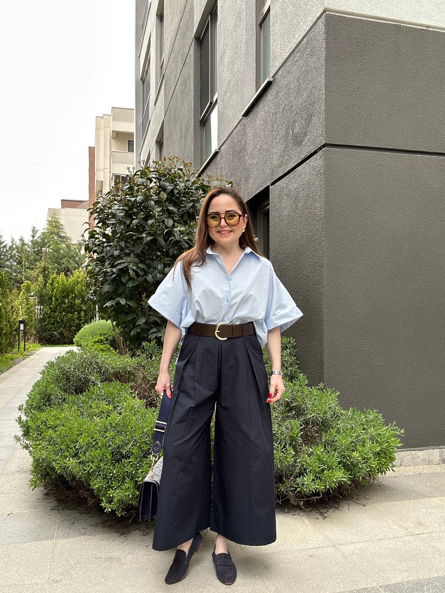 Premium kemerli pantolon etek