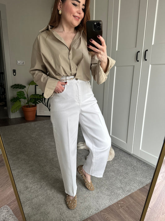 Ön ütülü havuç jean pantolon