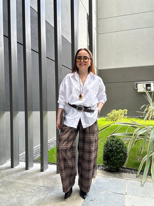 Ekose balon pantolon