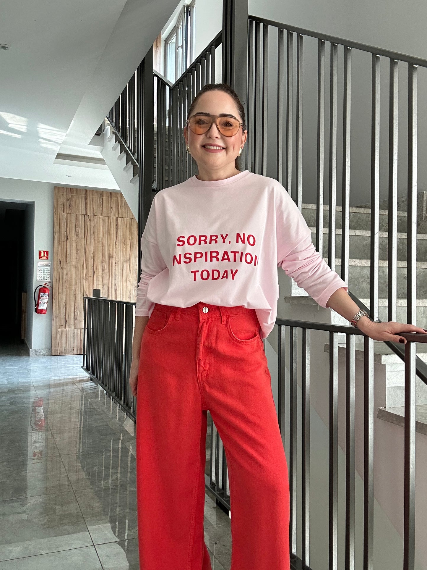 Sorry baskılı oversize tişört