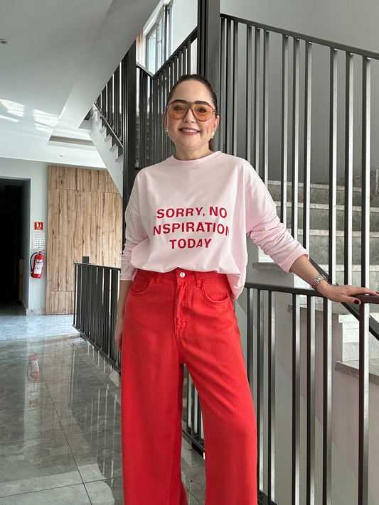 Sorry baskılı oversize tişört