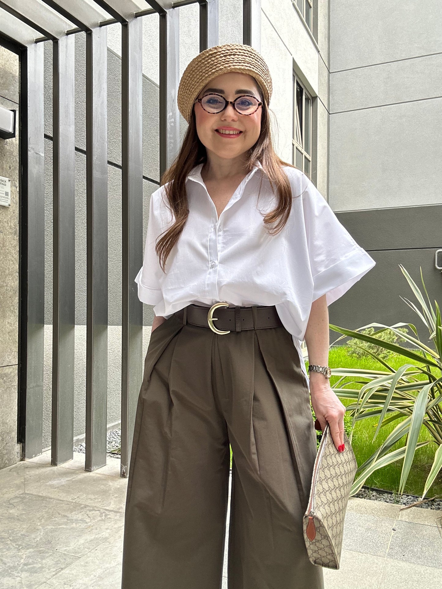 Premium kemerli pantolon etek