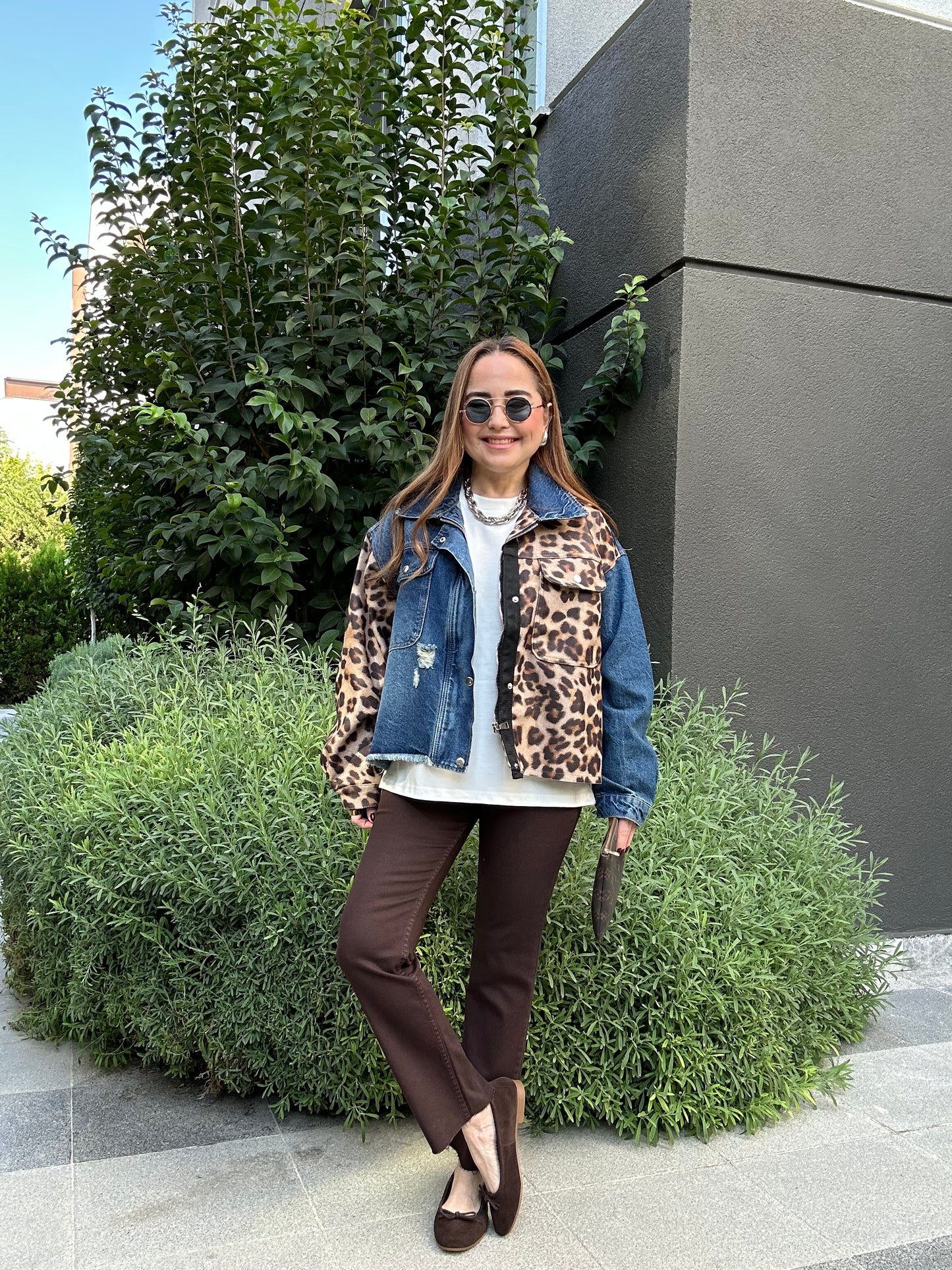 Tasarım leopar ceket