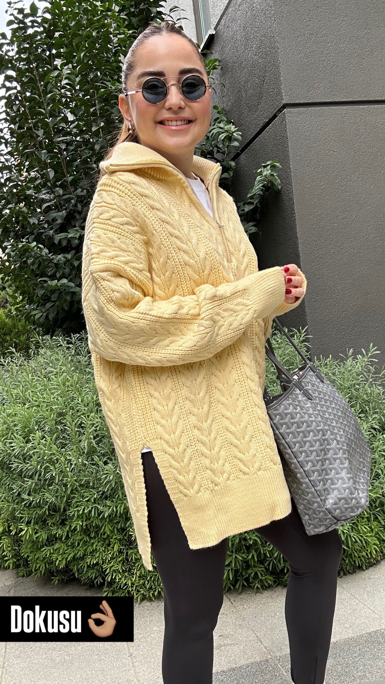 Premium Saçörgü fermuarlı kazak