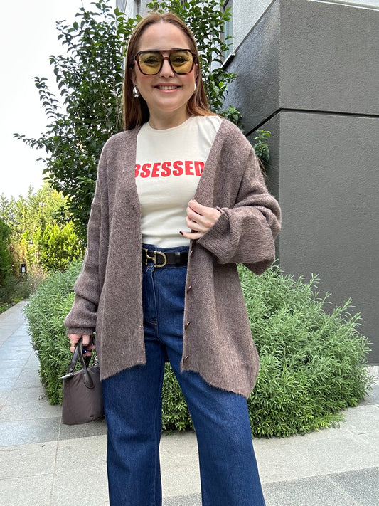 Yumoş oversize hırka